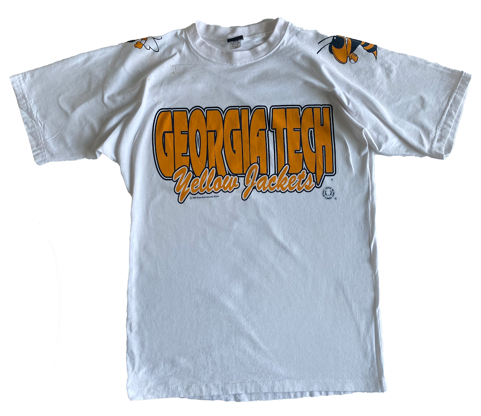 GT - White retro print tee